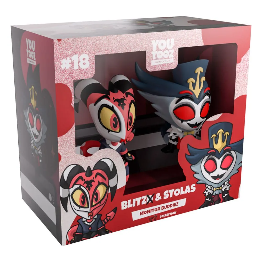 Helluva Boss Vinyl Figures Blitzo & Stolas Monitor Buddiez 5.5 cm